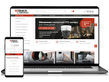 Создание интернет-магазина для представителя Hiwatch в Томске